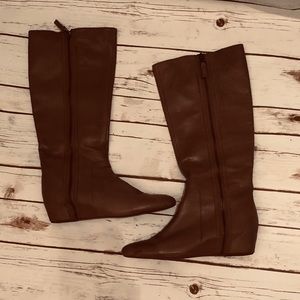 Nine West taupe wedge boot